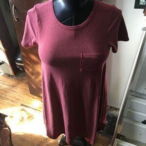 Lularoe dark pink high low XXS swing dress